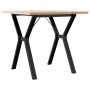 Dining table with solid pine wood and iron frame, 80x80x75.5 cm by , Kitchen and dining tables - Ref: Foro24-3282783, Price: ...