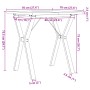 Esstisch mit massivem Kiefernholzrahmen und -beinen und Eisen 70x70x75,5 cm. von , Küchen- und Esstische - Ref: Foro24-328278...