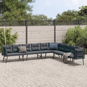 Garden bench cushions 4 pieces steel powder-coated black by , garden benches - Ref: Foro24-3283713, Price: 464,99 €, Discount: %