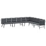 Garden bench cushions 4 pieces steel powder-coated black by , garden benches - Ref: Foro24-3283713, Price: 463,32 €, Discount: %