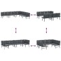 Garden bench cushions 4 pieces steel powder-coated black by , garden benches - Ref: Foro24-3283713, Price: 463,32 €, Discount: %