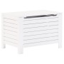 Caja de almacenaje y tapa RANA madera maciza blanca 80x49x54 cm de , Baúles de almacenamiento - Ref: Foro24-4002322, Precio: ...