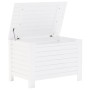 Storage box with lid FROG solid white wood 80x49x54 cm by , Storage trunks - Ref: Foro24-4002322, Price: 93,41 €, Discount: %