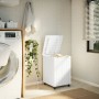 Laundry basket with wheels FROG white pine wood 45x45x64 cm by , Laundry baskets - Ref: Foro24-4002334, Price: 79,81 €, Disco...