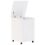 Laundry basket with wheels FROG white pine wood 45x45x64 cm by , Laundry baskets - Ref: Foro24-4002334, Price: 79,81 €, Disco...