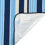 Folding velvet picnic blanket with blue and white stripes 200x150cm by , Camping and hiking - Ref: Foro24-4004206, Price: 23,...