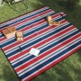 Manta de picnic plegable terciopelo rayas rojo azul 200x200 cm de , Camping y senderismo - Ref: Foro24-4004212, Precio: 31,80...