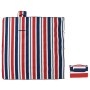 Folding velvet picnic blanket with red and blue striped pattern, 200x200 cm. by , Camping and hiking - Ref: Foro24-4004212, P...