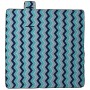 Folding velvet picnic blanket with blue wave pattern 200x200 cm by , Camping and hiking - Ref: Foro24-4004210, Price: 35,85 €...