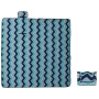 Folding velvet picnic blanket with blue wave pattern 200x200 cm by , Camping and hiking - Ref: Foro24-4004210, Price: 35,85 €...