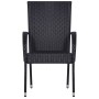 Stackable garden chairs 6 units black synthetic rattan by vidaXL, Garden chairs - Ref: Foro24-310087, Price: 300,79 €, Discou...