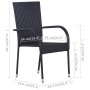 Stackable garden chairs 6 units black synthetic rattan by vidaXL, Garden chairs - Ref: Foro24-310087, Price: 300,79 €, Discou...