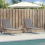 Liegestühle mit Kissen, 2 Stück, aus synthetischem Rattan in Beige. von , Liegen - Ref: Foro24-3261437, Preis: 327,95 €, Raba...