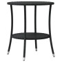 Small table and chairs with 3 black synthetic rattan cushions. by , Garden sets - Ref: Foro24-365657, Price: 265,06 €, Discou...