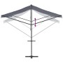 Free-standing awning, blue and white fabric and steel, 600x300 cm. by , Umbrellas - Ref: Foro24-368934, Price: 352,78 €, Disc...