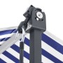 Free-standing awning, blue and white fabric and steel, 600x300 cm. by , Umbrellas - Ref: Foro24-368934, Price: 352,78 €, Disc...