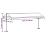 Free-standing awning, blue and white fabric and steel, 600x300 cm. by , Umbrellas - Ref: Foro24-368934, Price: 352,78 €, Disc...