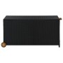 Black synthetic rattan garden storage box 120x65x61 cm by vidaXL, Outdoor storage boxes - Ref: Foro24-310089, Price: 100,30 €...