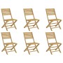 Folding garden chairs 6 pcs acacia wood 48.5x61.5x87 cm by , Garden chairs - Ref: Foro24-3214228, Price: 291,56 €, Discount: %