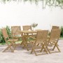 Juego de comedor para jardín 7 piezas madera maciza acacia de , Conjuntos de jardín - Ref: Foro24-3214235, Precio: 401,96 €, ...