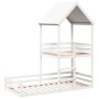 Bed with solid white pine wood roof 90x190 cm by , Beds and slatted bases - Ref: Foro24-3282397, Price: 287,82 €, Discount: %