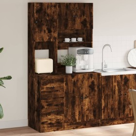 Kitchen cabinet made of smoked oak engineered wood, 95x50x180 cm. by , Kitchen cabinets - Ref: Foro24-3276536, Price: 252,99 ...