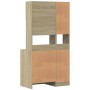 Mueble de cocina madera de ingeniería roble Sonoma 95x50x180 cm de , Armarios de cocina - Ref: Foro24-3276534, Precio: 256,28...