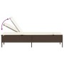 Lounger with brown synthetic rattan cushion by , Loungers - Ref: Foro24-4002720, Price: 148,82 €, Discount: %