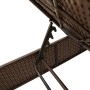 Lounger with brown synthetic rattan cushion by , Loungers - Ref: Foro24-4002720, Price: 148,82 €, Discount: %