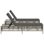 Sun loungers with small table, 2 units, synthetic gray rattan by , Loungers - Ref: Foro24-4002748, Price: 267,11 €, Discount: %