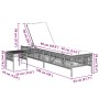 Sun loungers with small table, 2 units, synthetic gray rattan by , Loungers - Ref: Foro24-4002748, Price: 267,11 €, Discount: %