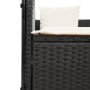 Double sun lounger with roof and black synthetic rattan curtains by , Loungers - Ref: Foro24-4002755, Price: 222,47 €, Discou...