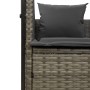 Double sun lounger with roof and gray synthetic rattan curtains by , Loungers - Ref: Foro24-4002757, Price: 226,05 €, Discoun...