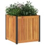 Jardinera de madera maciza de acacia y acero 45x45x44 cm de , Maceteros y jardineras - Ref: Foro24-367610, Precio: 64,48 €, D...