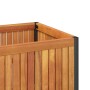 Jardinera de madera maciza de acacia y acero 45x45x44 cm de , Maceteros y jardineras - Ref: Foro24-367610, Precio: 64,48 €, D...