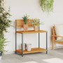 Garden work table made of acacia wood and steel, measuring 90x50x110 cm. by , Pot stands - Ref: Foro24-367619, Price: 106,72 ...