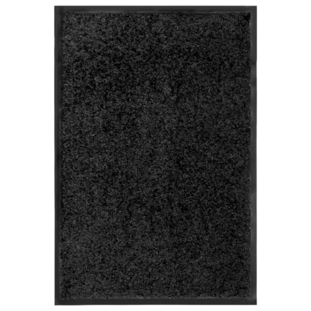 Schwarze waschbare Fußmatte 40x60 cm von vidaXL, Fußmatten - Ref: Foro24-323409, Preis: 19,00 €, Rabatt: %