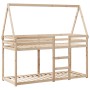 Cama litera con techo madera maciza de pino 90x190 cm de , Camas y somieres - Ref: Foro24-3282087, Precio: 193,96 €, Descuent...