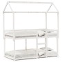 Bunk bed with solid white pine wood roof 90x190 cm by , Beds and slatted bases - Ref: Foro24-3282128, Price: 244,99 €, Discou...