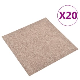 Carpet floor tiles 20 pcs 5 m² 50x50 cm beige by vidaXL, Floors and carpets - Ref: Foro24-147318, Price: 109,99 €, Discount: %