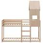 Bunk bed with a solid pine wood roof 75x190 cm by , Beds and slatted bases - Ref: Foro24-3282007, Price: 208,82 €, Discount: %