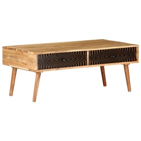 Mesa de centro madera maciza de acacia 100x50x39 cm de vidaXL, Mesas de centro - Ref: Foro24-322666, Precio: 171,99 €, Descue...