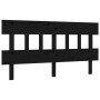 Double bed frame with black solid wood headboard by vidaXL, Beds and slatted bases - Ref: Foro24-3195165, Price: 151,61 €, Di...