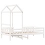 Bed frame with solid white pine wood roof 80x200 cm by , Beds and slatted bases - Ref: Foro24-3282163, Price: 207,19 €, Disco...