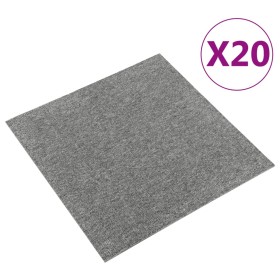 Carpet floor tiles 20 pcs 5 m² 50x50 cm gray by vidaXL, Floors and carpets - Ref: Foro24-147311, Price: 87,99 €, Discount: %