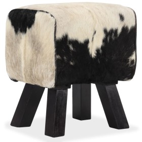 Authentic goat leather stool 40x30x45 cm by , Benches for halls and storage - Ref: Foro24-244759, Price: 111,99 €, Discount: %