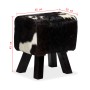 Authentic goat leather stool 40x30x45 cm by , Benches for halls and storage - Ref: Foro24-244759, Price: 111,55 €, Discount: %