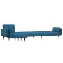 L-shaped blue velvet sofa bed 275x140x70 cm by , Sofas - Ref: Foro24-3157205, Price: 418,99 €, Discount: %