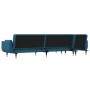 L-shaped blue velvet sofa bed 275x140x70 cm by , Sofas - Ref: Foro24-3157205, Price: 418,99 €, Discount: %