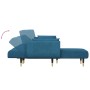 L-shaped blue velvet sofa bed 275x140x70 cm by , Sofas - Ref: Foro24-3157205, Price: 418,99 €, Discount: %